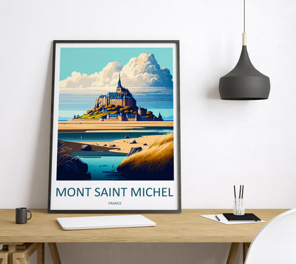 Mont Saint Michel Travel Poster