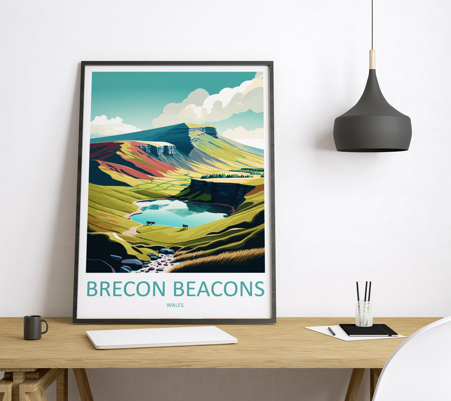 Brecon Beacons Wales Travel Poster