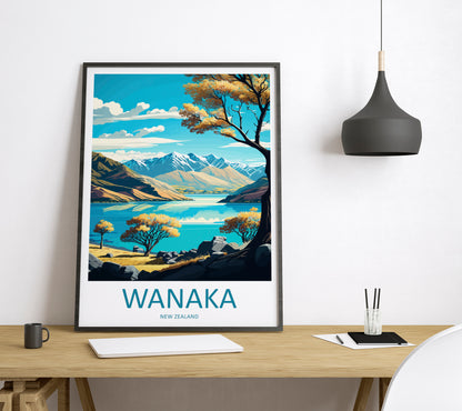 Wanaka New Zealand Travel Poster