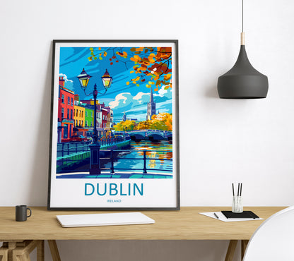 Dublin Ireland Travel Poster