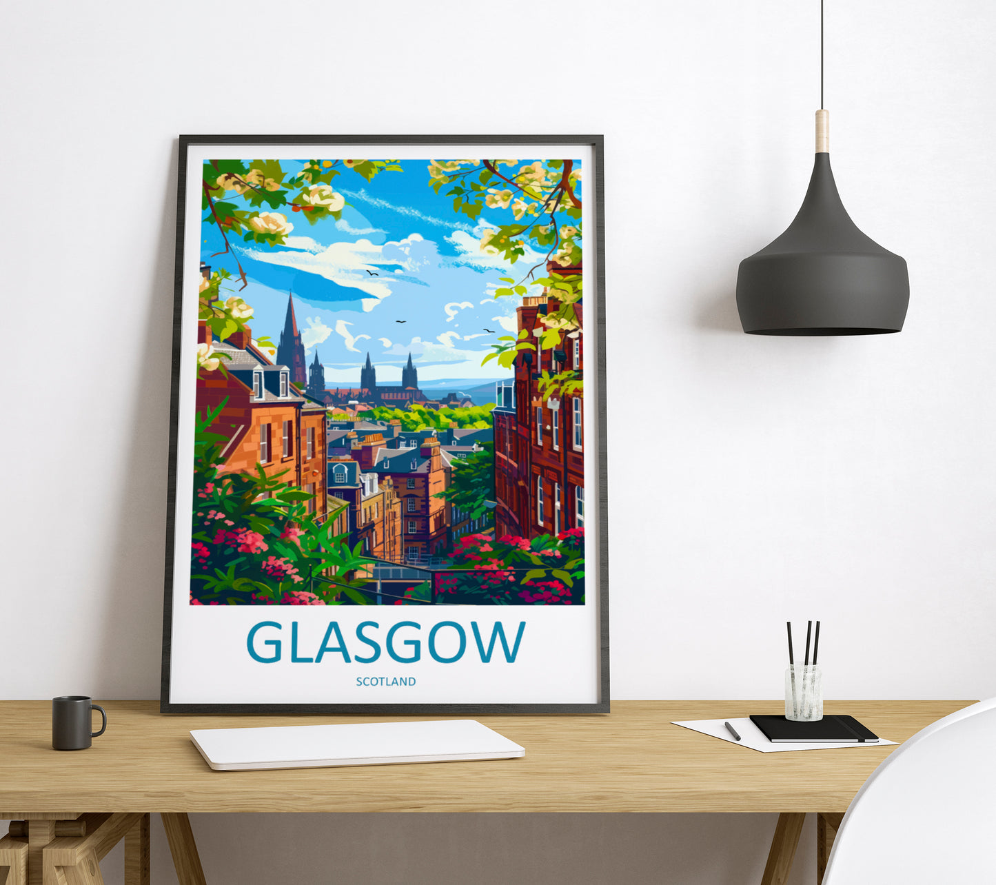 Glasgow Scotland Travel Poster