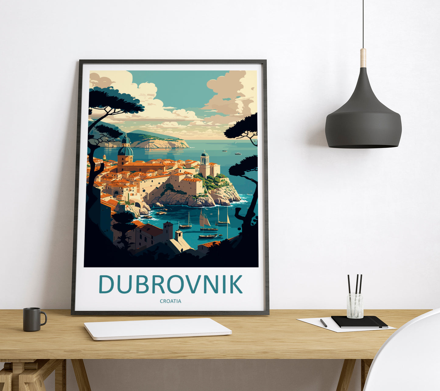 Dubrovnik Croatia Travel Poster