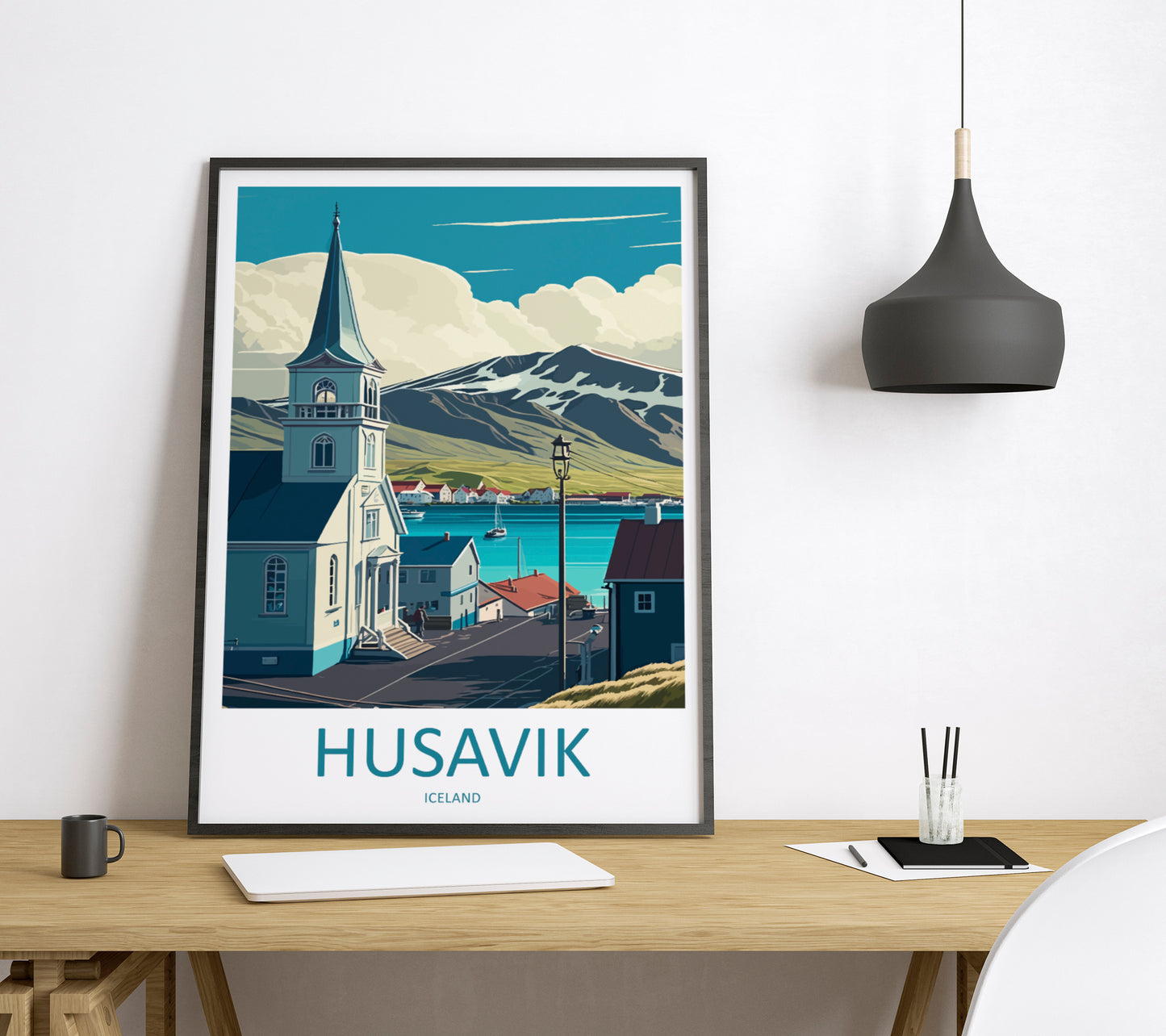 Husavik Iceland Travel Poster