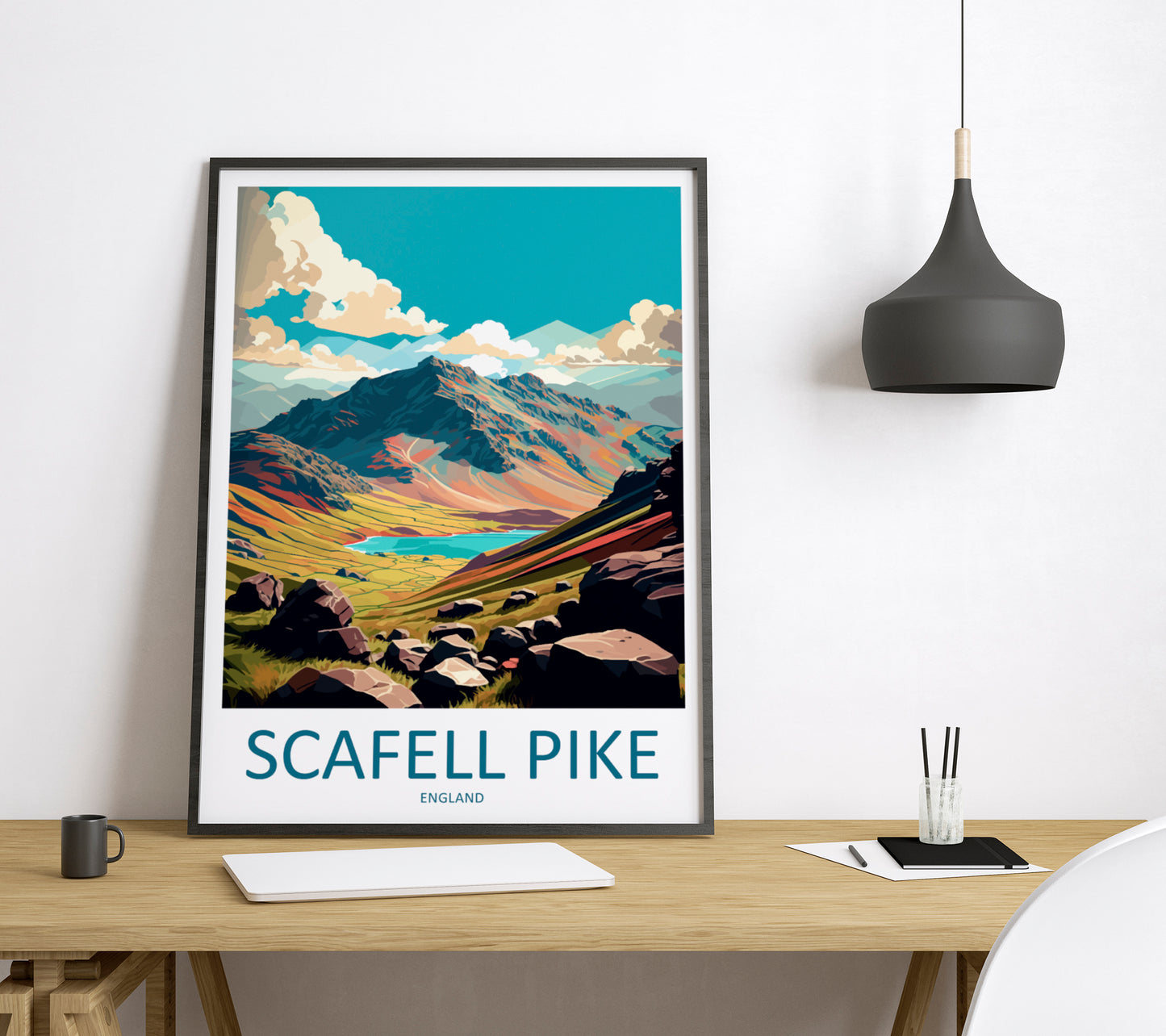 Scafell Pike England Travel Poster