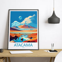 Atacama Desert Chile Travel Poster
