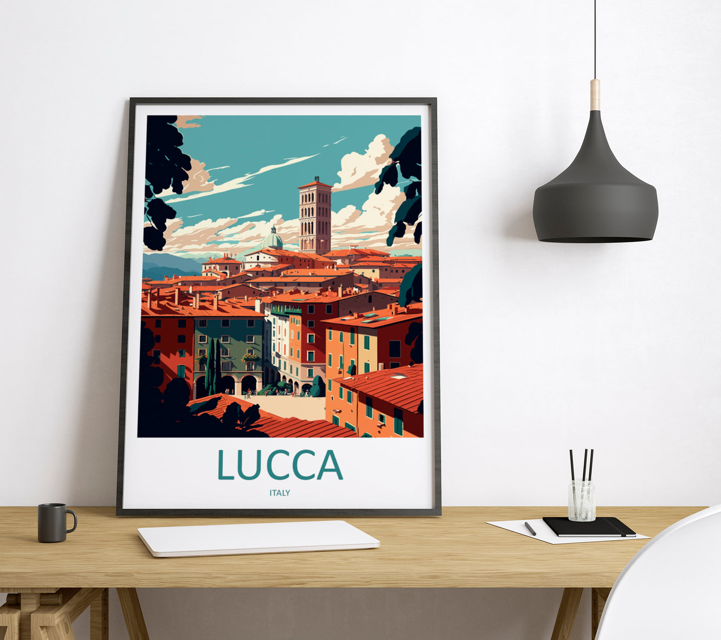 Lucca Spain Travel Poster