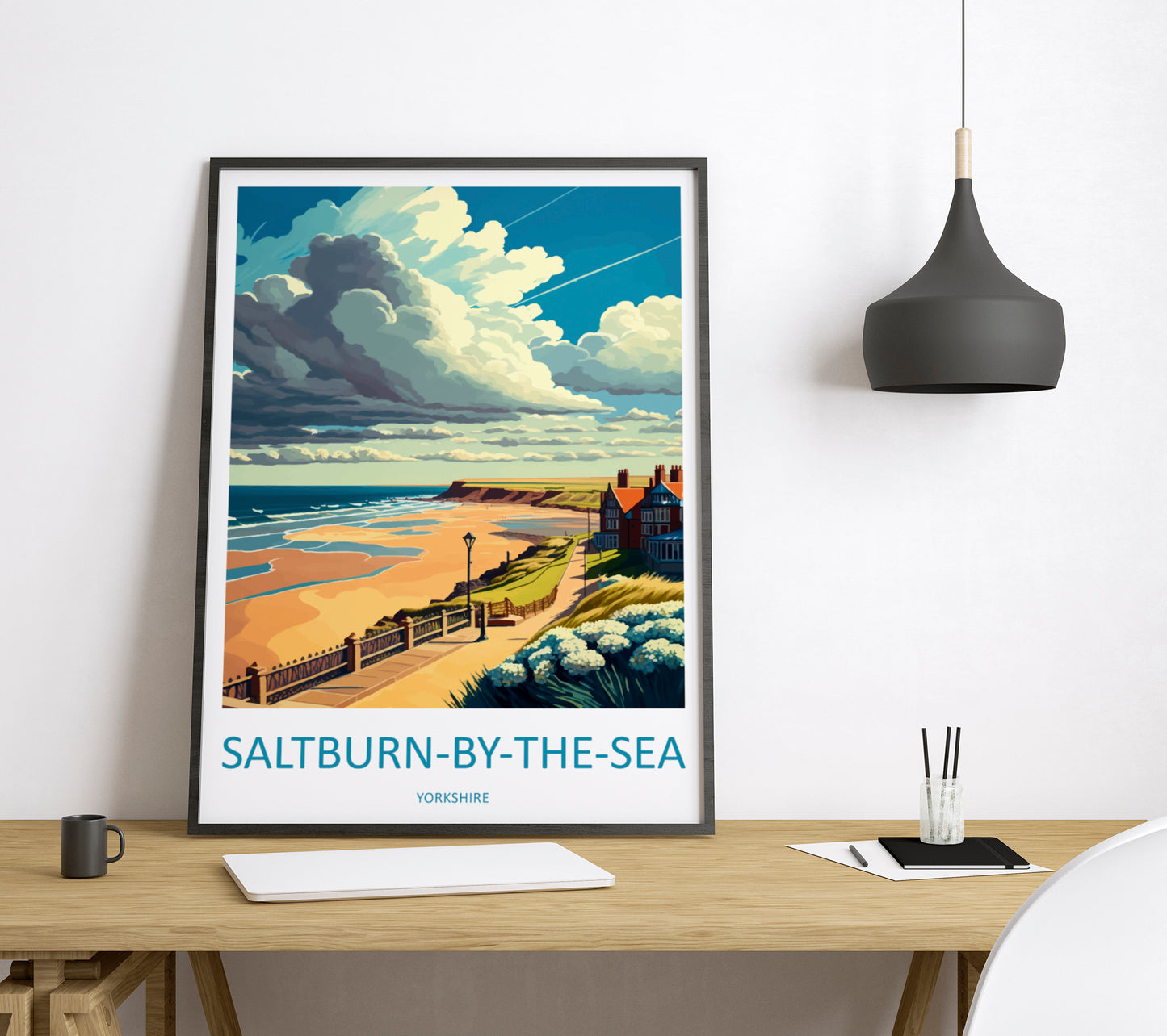 Saltburn-By-The-Sea England Travel Poster