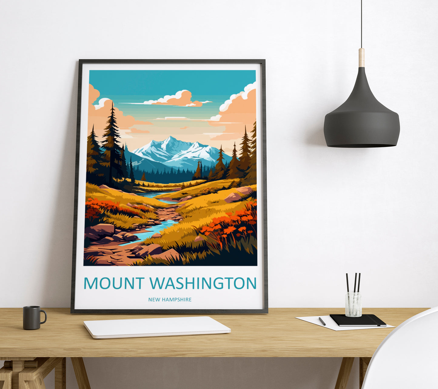Mount Washington USA Travel Poster