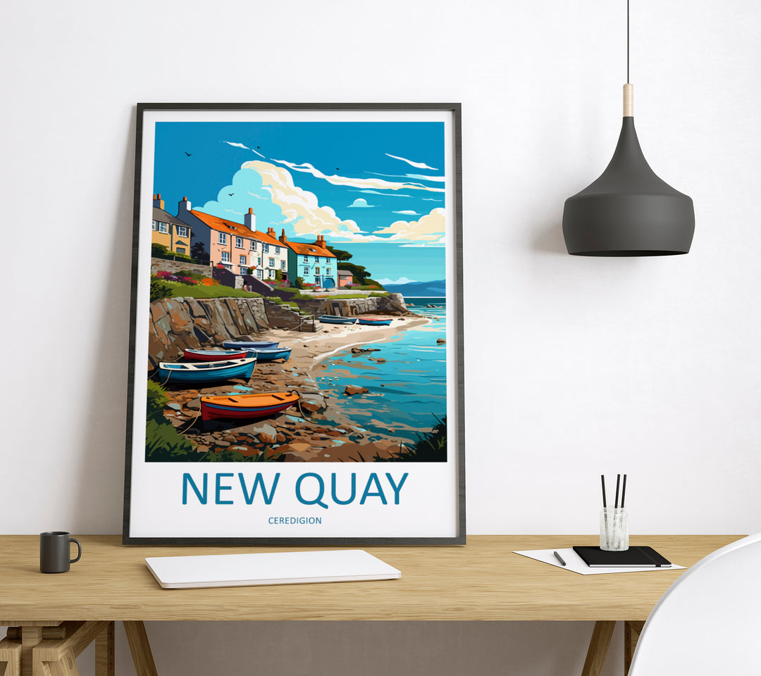 New Quay Wales Travel Poster