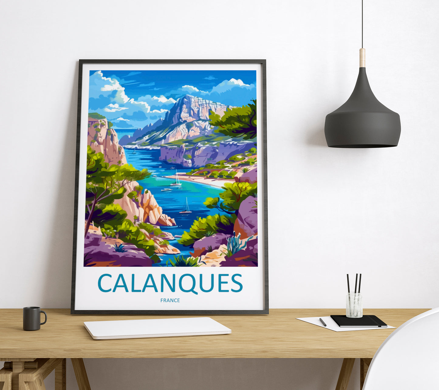 Calanques France Travel Poster