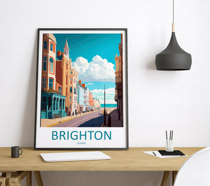 Brighton England Travel Poster