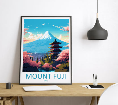 Mount Fuji Japan Travel Poster