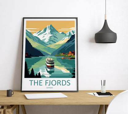 Fjords Norway Travel Poster