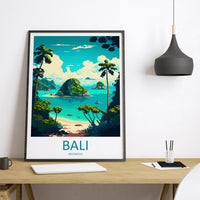 Bali Indonesia  Travel Poster