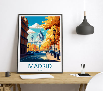 Madrid Spain Travel Poster