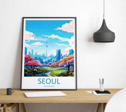 Seoul South Korea Travel Poster