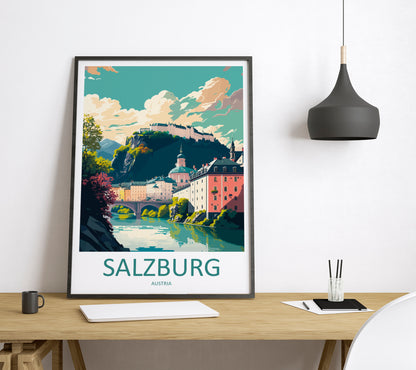 Salzburg Austria Travel Poster