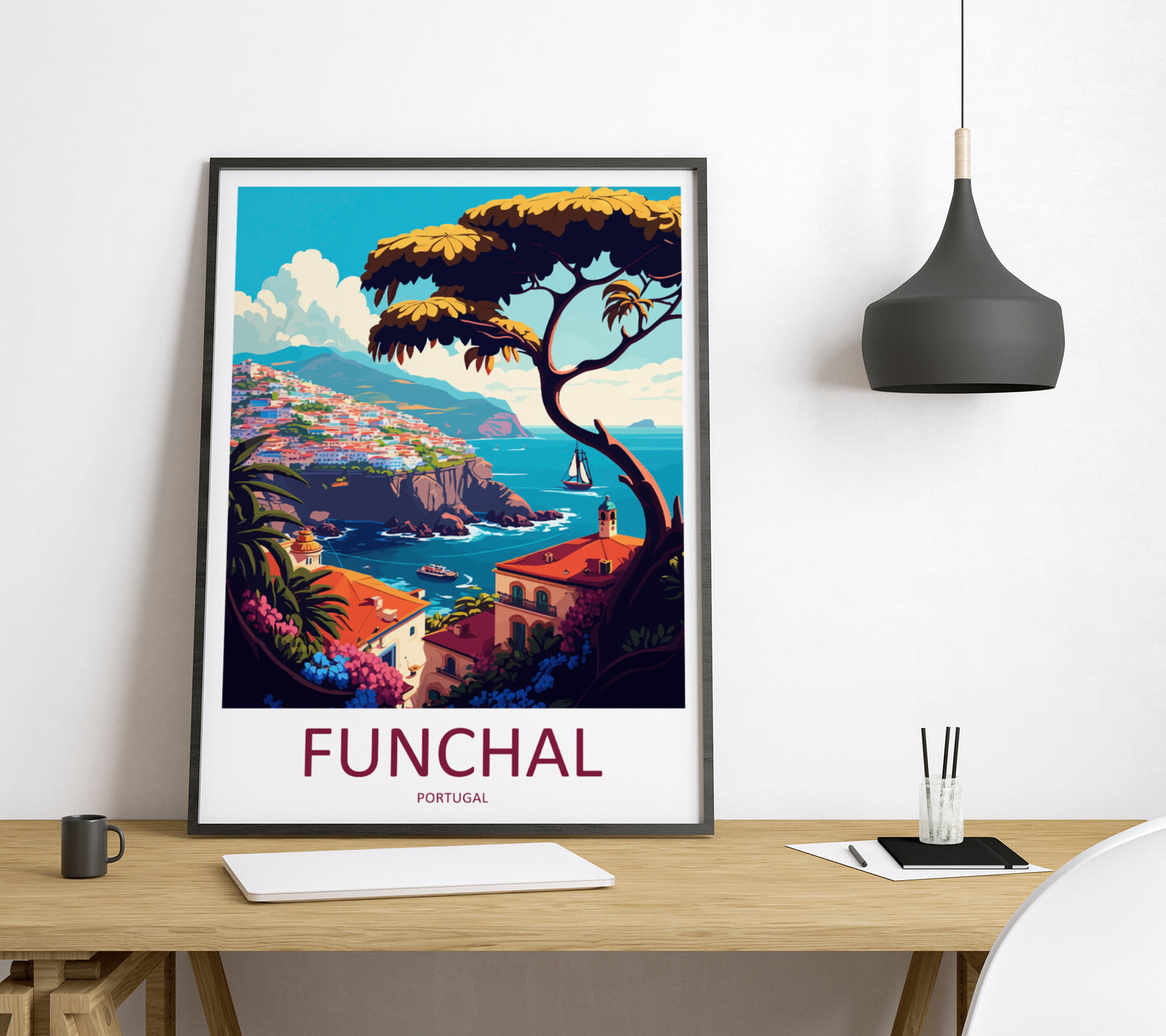 Funchal Portugal Travel Poster