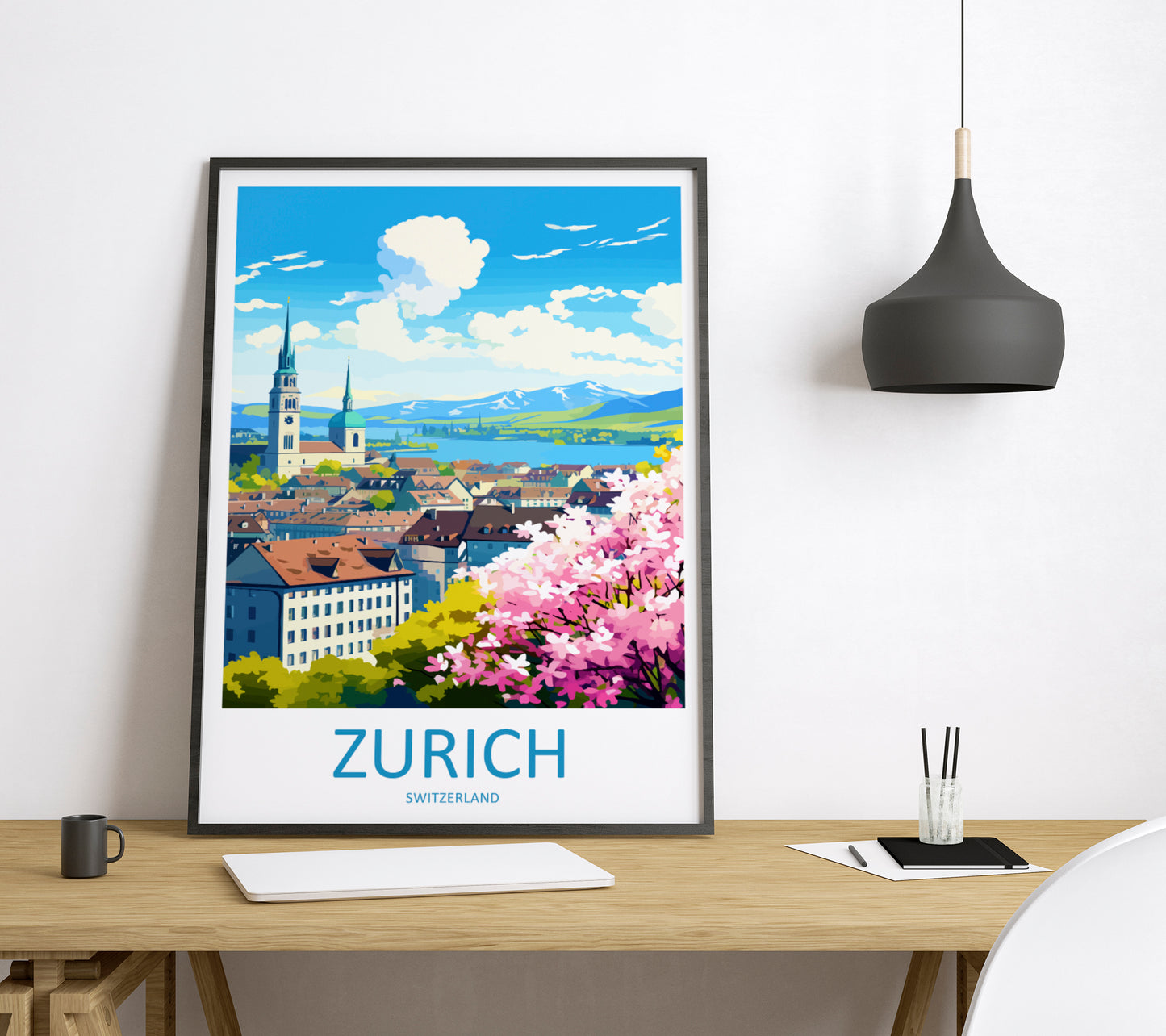 Zurich Switzerland Travel Poster