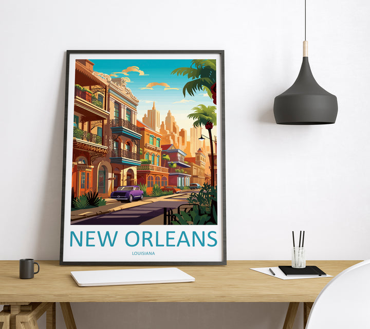 New Orleans USA Travel Poster