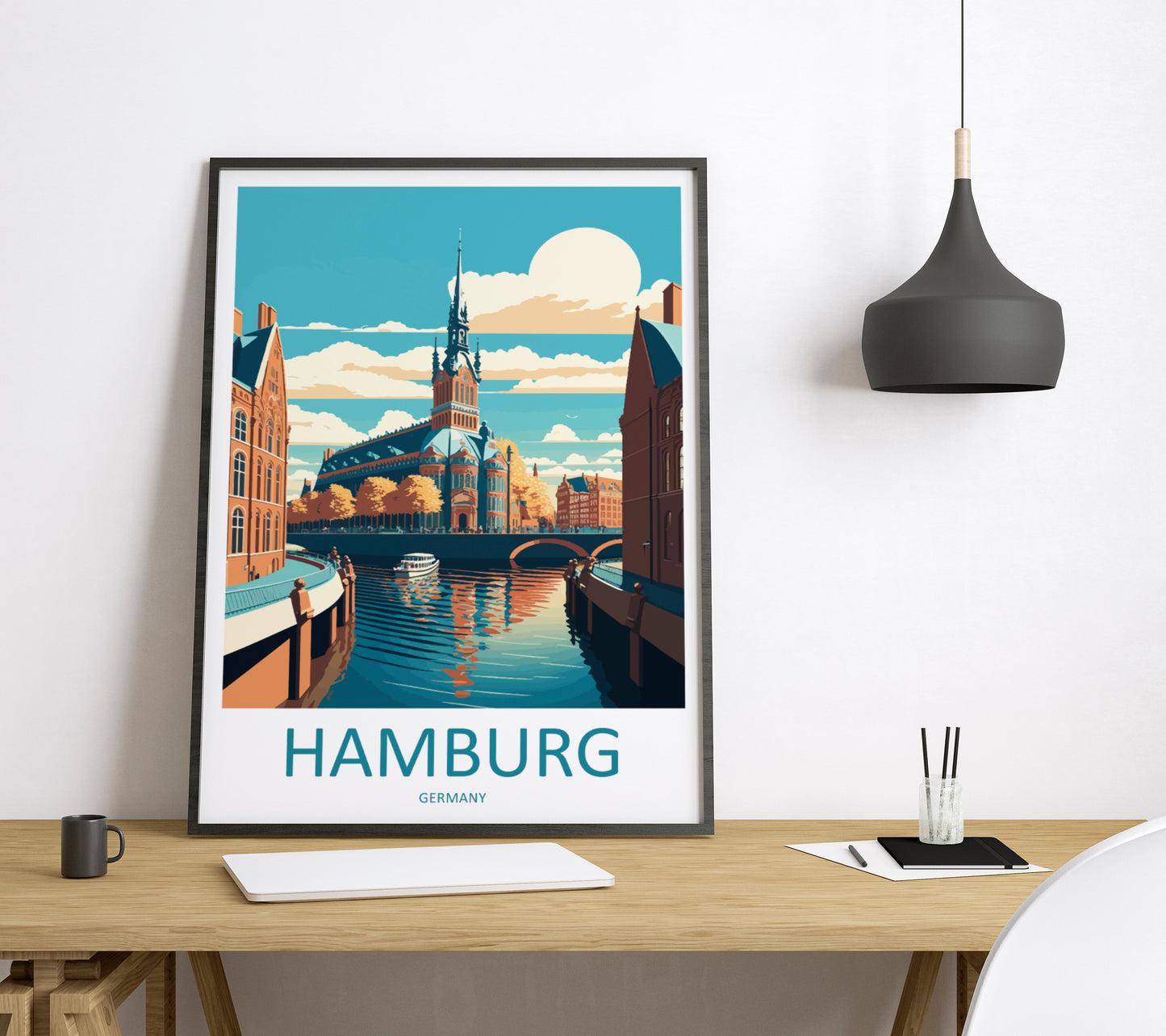 Hamburg Germany Travel Poster