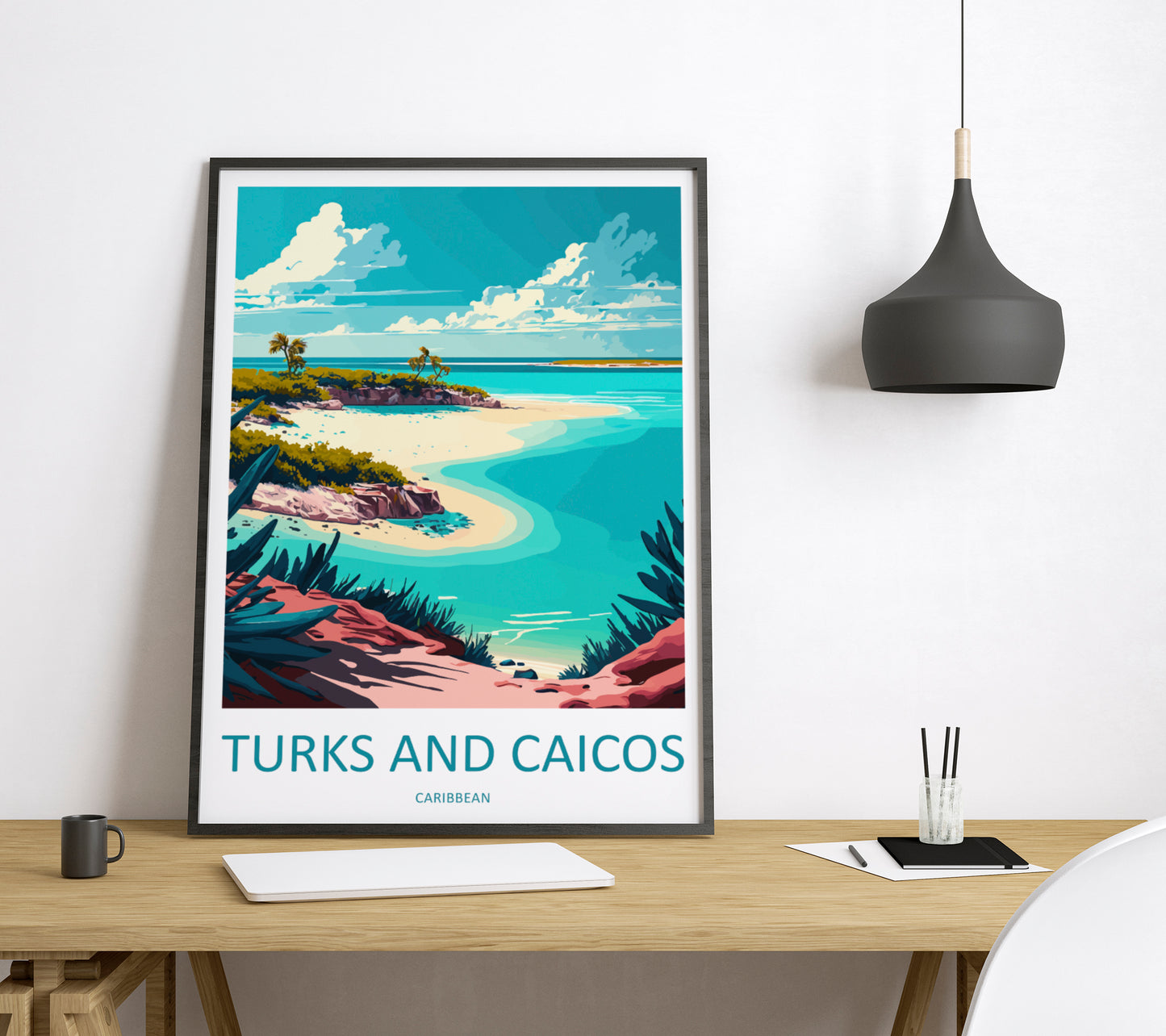 Turks and Caicos Caribbean Travel Poster