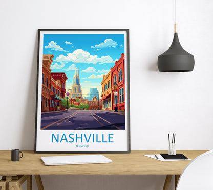 Nashville USA Travel Poster