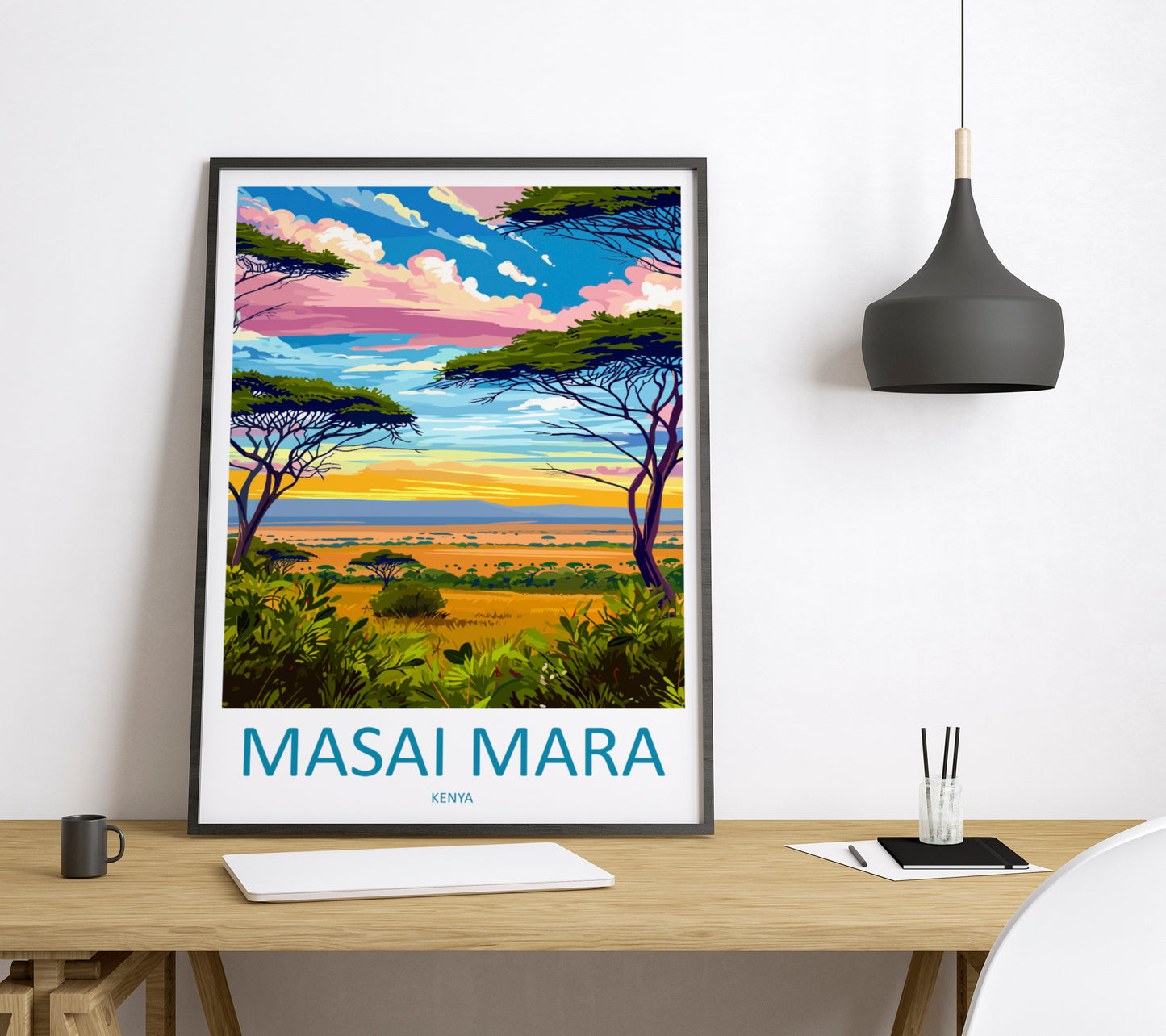 Masai Mara Africa Travel Poster