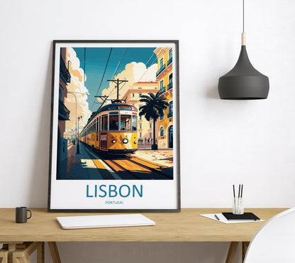 Lisbon Portugal Travel Poster