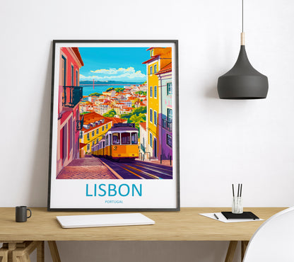 Lisbon Portugal Travel Poster