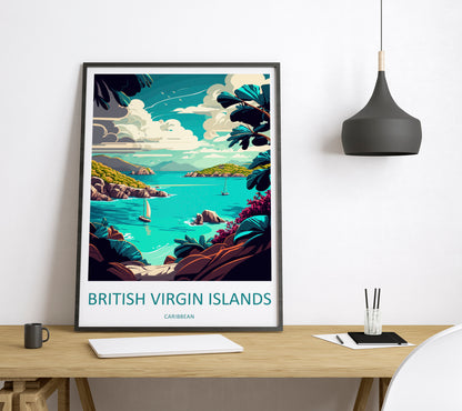 British Virgin Islands Caribbean Travel Poster