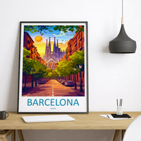 Barcelona Spain Travel Poster