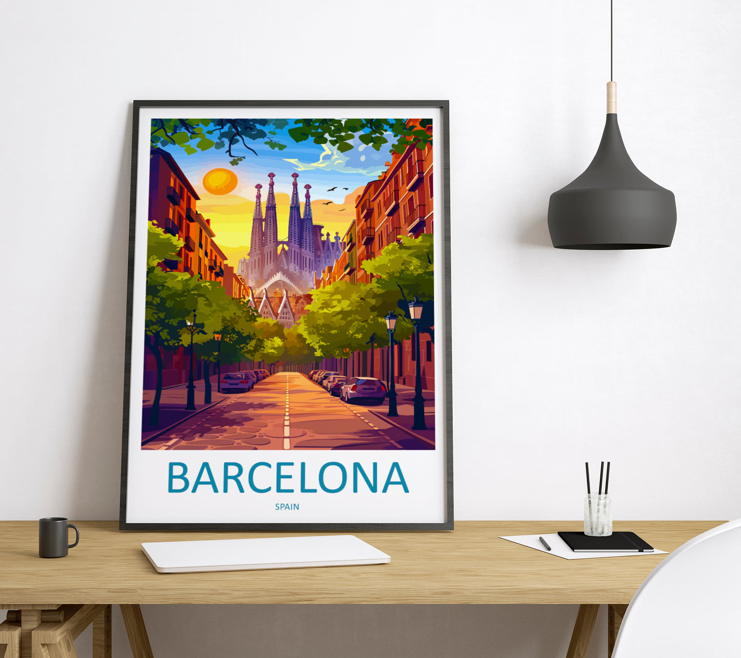 Barcelona Spain Travel Poster