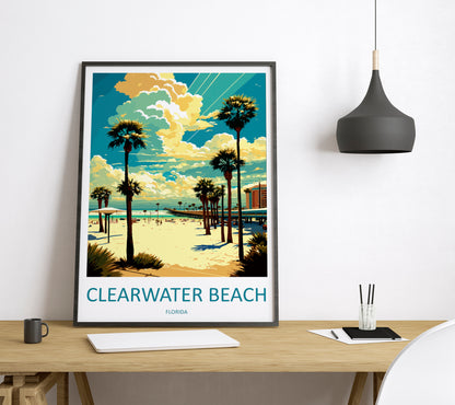 Clearwater Beach USA Travel Poster