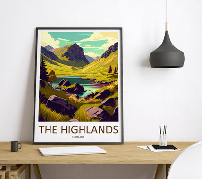 Scottish Highlands Scotland Travel Poster