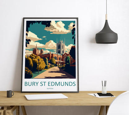 Bury St Edmunds England Travel Poster