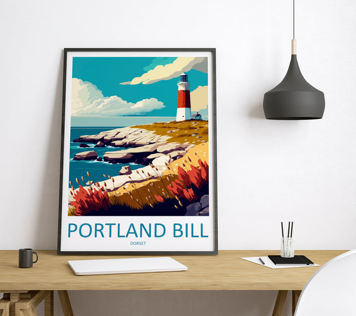 Portland Bill England Travel Poster