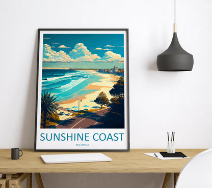 Sunshine Coast Australia Travel Poster