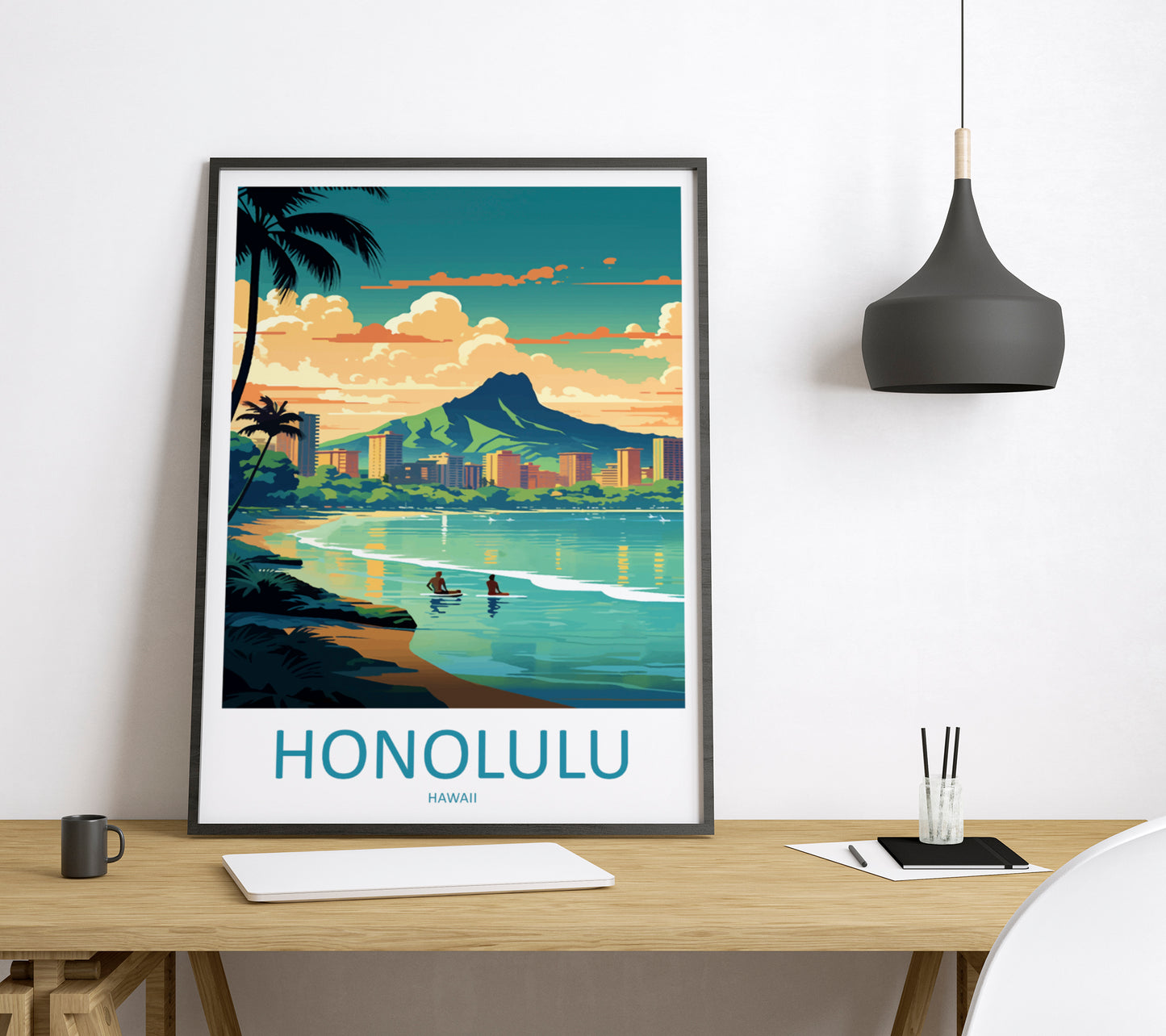 Honolulu Hawaii USA Travel Poster