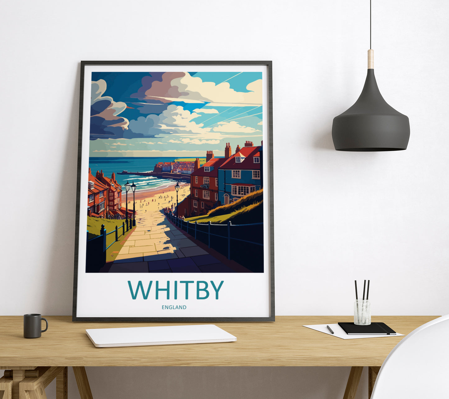 Whitby England Travel Poster