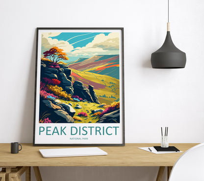 Peak District National Park Travel Poster