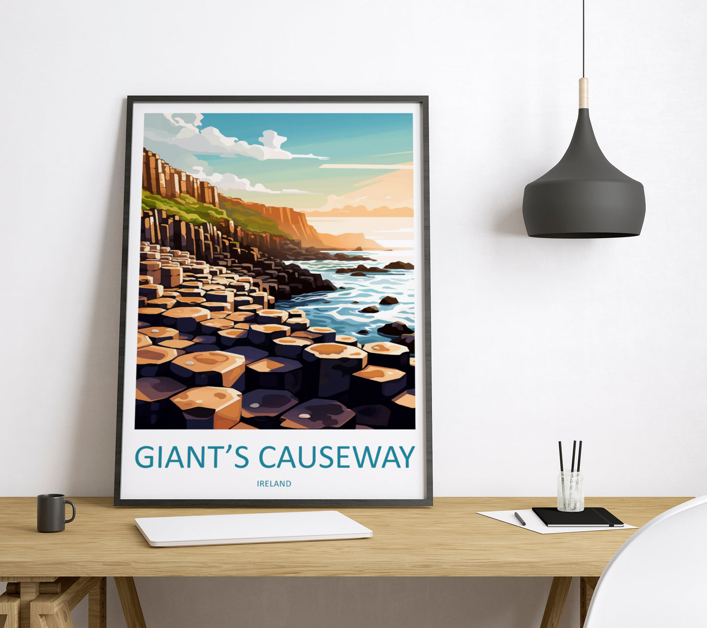 Giants Causeway Ireland Travel Poster