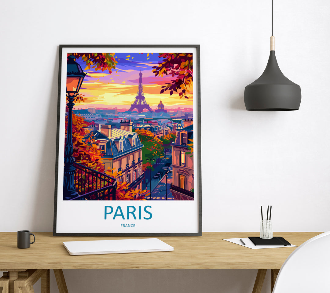 Paris France Travel Poster