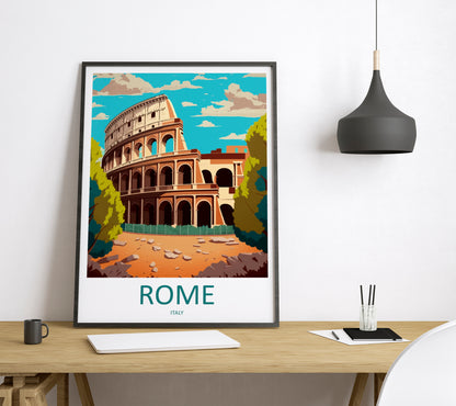 Rome Italy Travel Poster