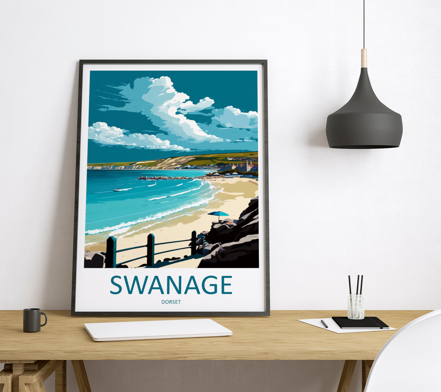 Swanage England Travel Poster