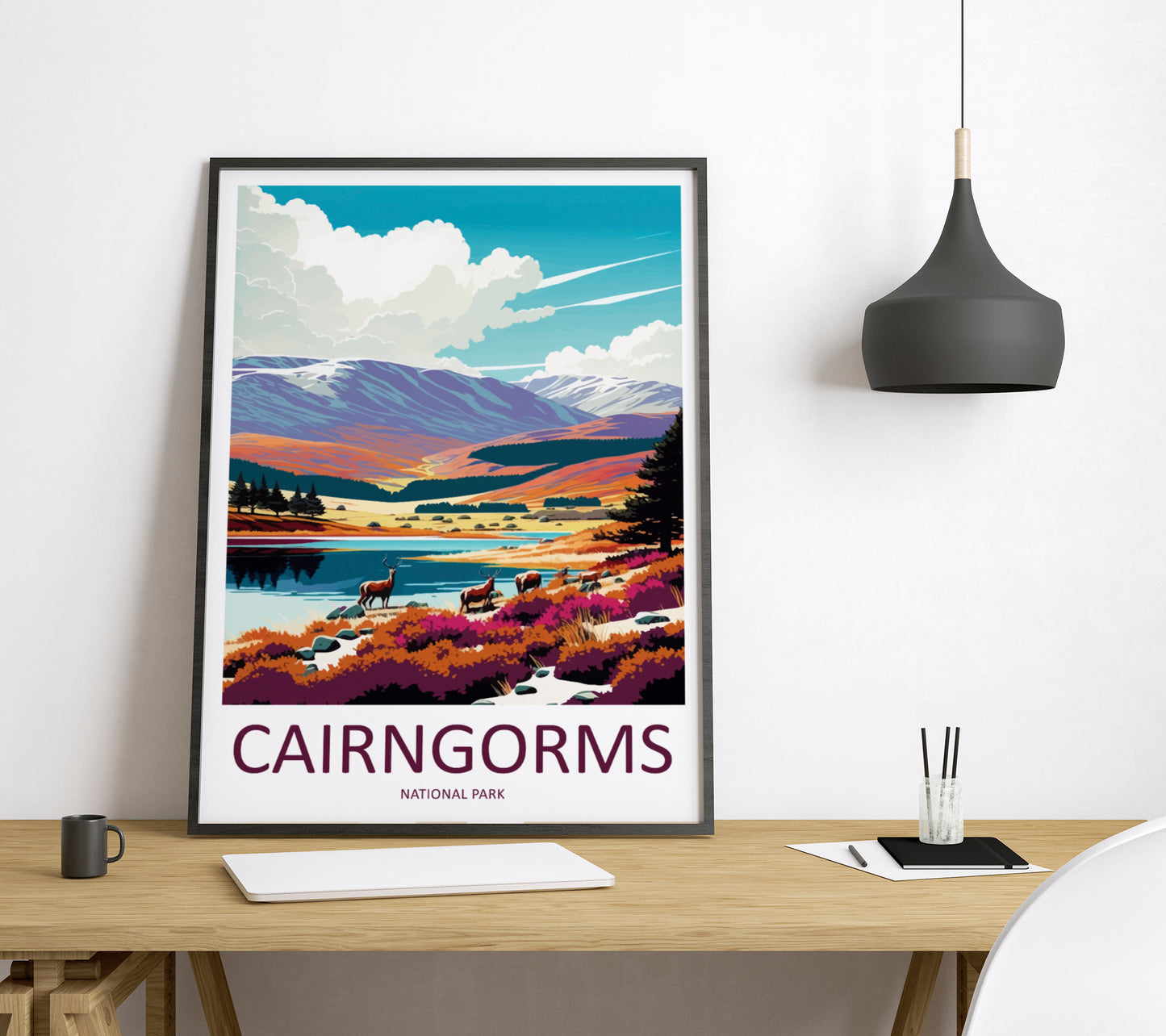 Cairngorms Scotland Travel Poster