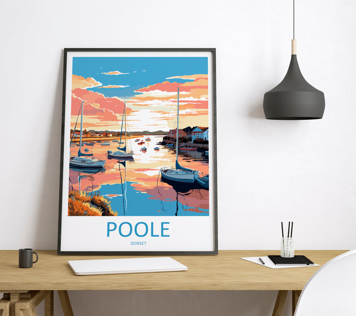 Poole Harbour England Travel Poster