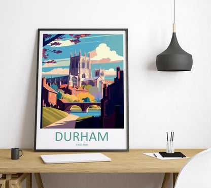 Durham England Travel Poster