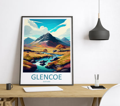 Glencoe Scotland Travel Poster