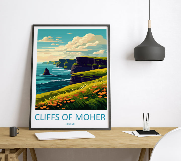 Cliffs Of Moher Ireland Travel Poster
